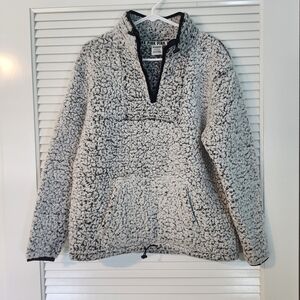 PINK Victoria's Secret Black and White Sherpa Sweater